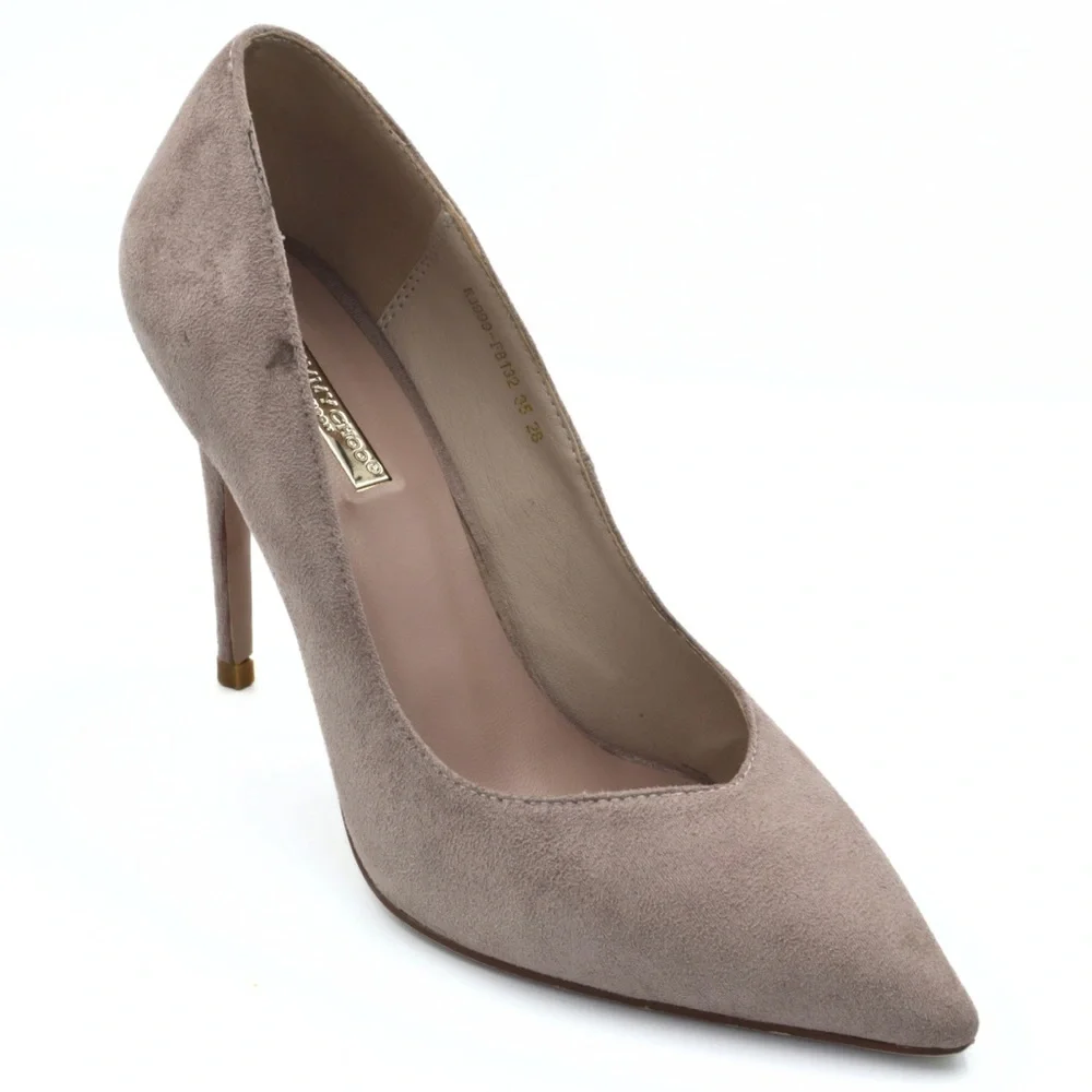 Jimmy Choo London Suede Pumps Nude Pink Women’s EU 35 Pointed Toe Heels